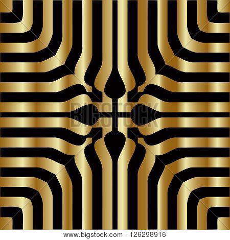 texture spiral pattern in the form of squares on a gold gradient background