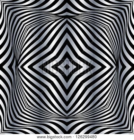 texture spiral pattern in the form of squares on a metal gradient background