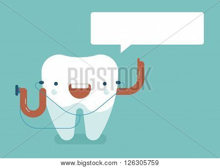 Tooth saying of dental concept design eps10