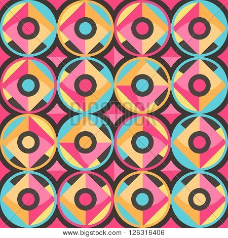 Seamless geometric patternvector illustration seamless geometric pattern in pop art colors
