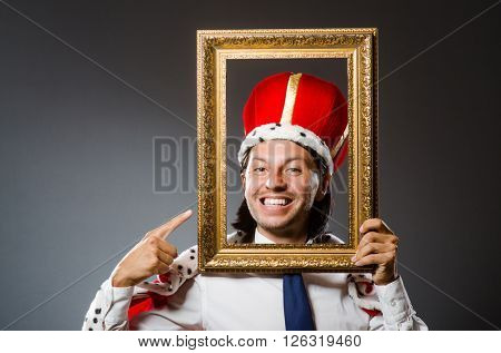 Young king businessman in royal concept