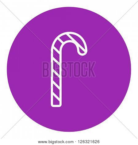 Candy cane line icon.