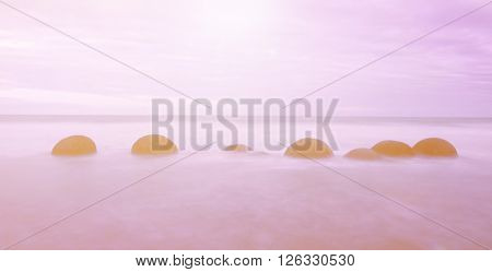 Tranquil peaceful view and cloundy.
