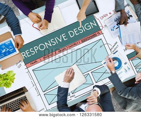 Responsive Design Layout Content Concept
