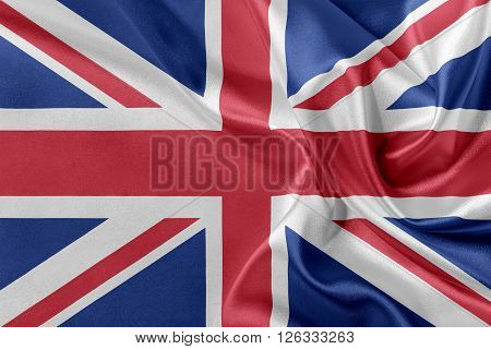 Flag of Great Britan waving in the wind.