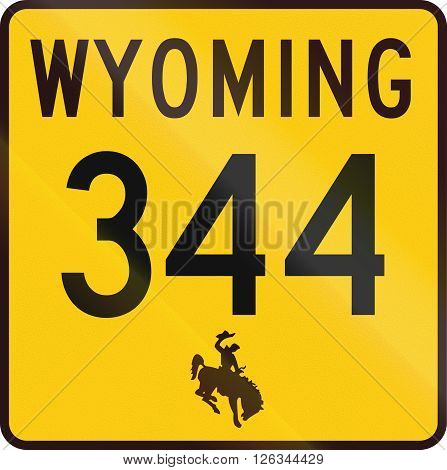 Wyoming Highway Route Shield Used In The Us