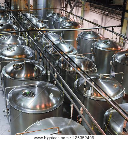 Metal Tanks For The Fermentation Of Beer