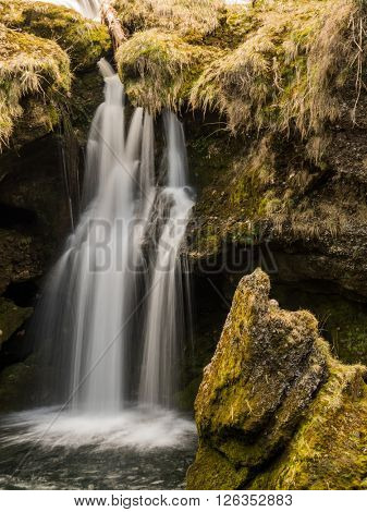 waterfall. flowing water