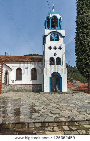 Orthodox church in village of Potamia, Thassos island,  East Macedonia and Thrace, Greece