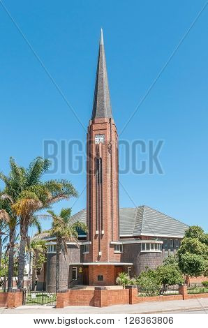 HUMANSDORP SOUTH AFRICA - FEBRUARY 28 2016: The Dutch Reformed Church Humansdorp built in the Byzantine architectural style