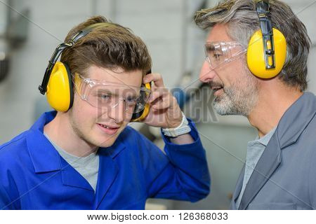 using earmuffs