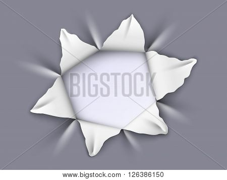 hole in aluminum in the form of six-pointed stars