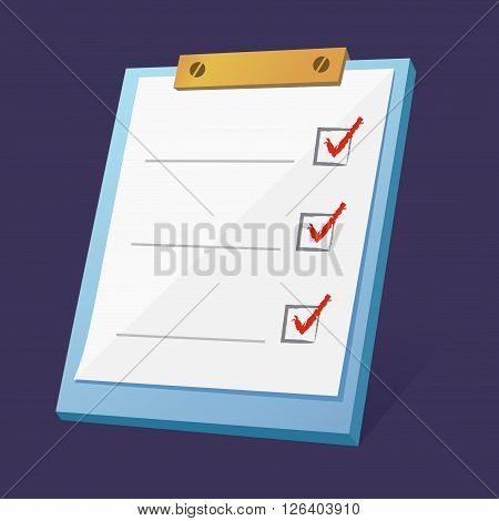 Vector stock of blank to do list check box clipboard