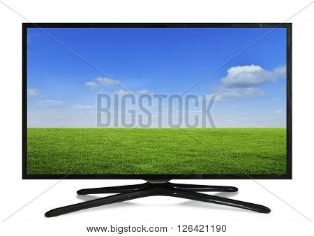 4k monitor isolated on white