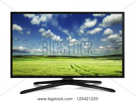 4k monitor isolated on white