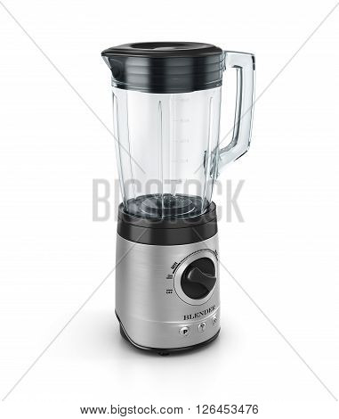 Electric blender. Kitchen appliance equipment isolated on white. 3d illustration