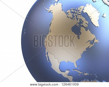 North America On Metallic Earth
