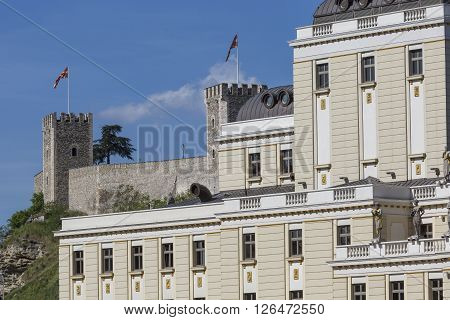 Skopje, Macedonia - April 15: Kale Fortress Is A Historic Fortress Located In The Old Town On April,