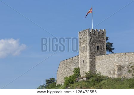 Skopje, Macedonia - April 15: Kale Fortress Is A Historic Fortress Located In The Old Town On April,