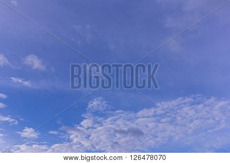 Beauty blue sky with clouds, Texture and background