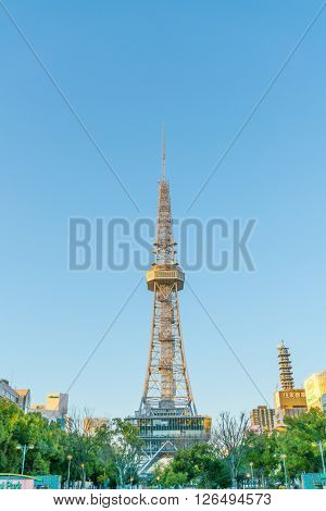 NAGOYA, JAPAN - FEB 07: Oasis 21 in Nagoya, Japan on FEB 07, 2016. A shopping complex nearby Nagoya Tower, its large oval glass roof structure floats above ground level