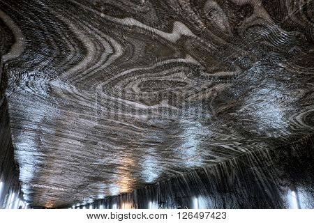 TURDA, ROMANIA - AUGUST 10, 2015: Salina Turda is a salt mine turned into a underground tourist attraction 