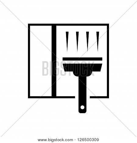 Clean window in flat style. Vector illustration. Vector symbols.