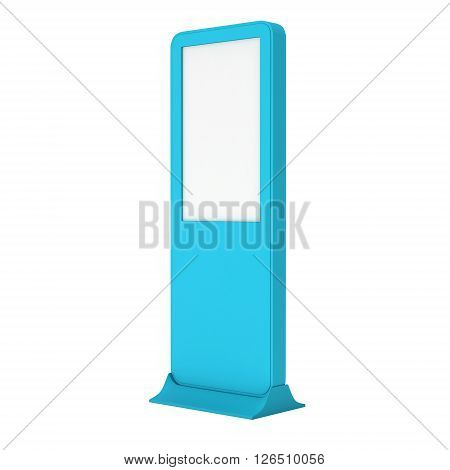 LCD Light Box Ad Stand. Blank advertising lcd billboar box. 3d render isolated on white background. High Resolution. Ad template for your advertisement
