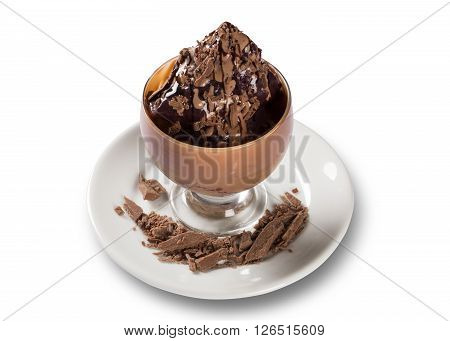 Bowl of fresh Brazilian acai. White background.