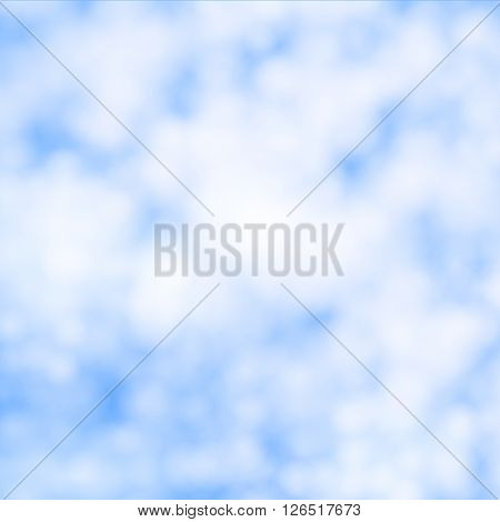 Vector illustration of cirrus clouds. Background of white clouds.