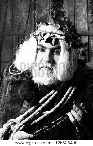 Zeus With Rope And Medallion