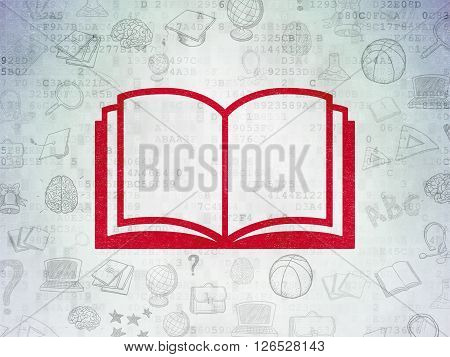 Education concept: Book on Digital Paper background