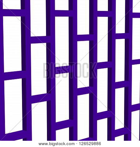 Lattice colorful geometric vector illustration, perspective view
