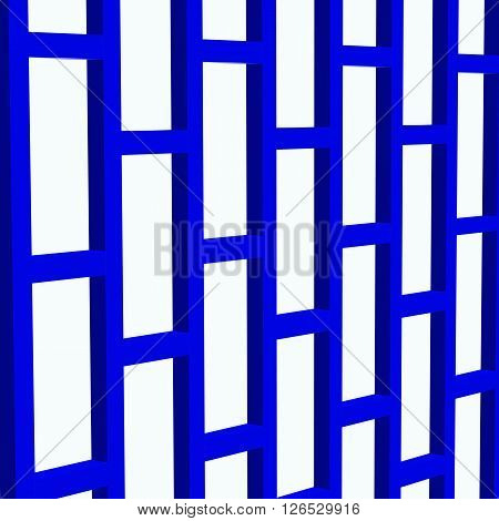 Lattice colorful geometric vector illustration, perspective view