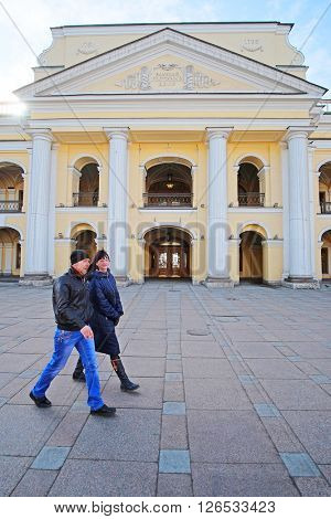 St. Petersburg, Russia - on March, 13, 2016: Gostinyi dvor in St. Petersburg, Russia. Gostinyi dvor is the oldest 	department store in St. Petersburg