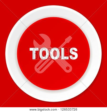 tool red flat design modern web icon