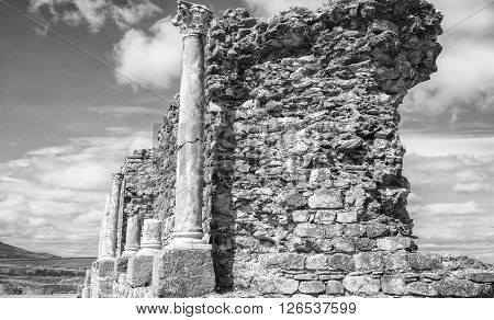 Roman ruins of Regina theater located beside the famous ruins of the Roman city Regina Turdulorum