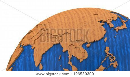 Asia On Wooden Earth