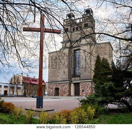 Warsaw, Poland - April 14, 2016: Roman Catholic Parish of St. Therese of the Child Jesus in Warsaw