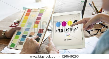 Printing Process Offset Ink Color Industry Media Concept
