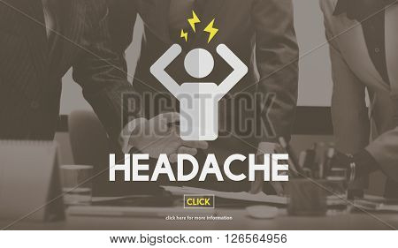 Headache Illness Sick Sad Migraine Concept