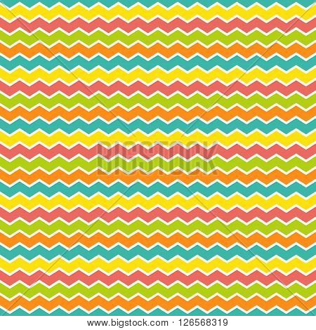 Seamless zigzag pattern vector illustration. Zigzag seamless colorful background.