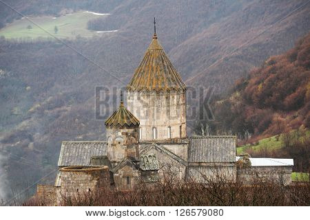 Ancient monastery Tatev in the mountains of Armenia. Was founded in year 906. 