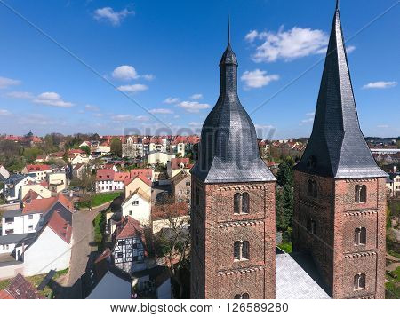Rote Spitzen Altenburg medieval town red towers thuringia