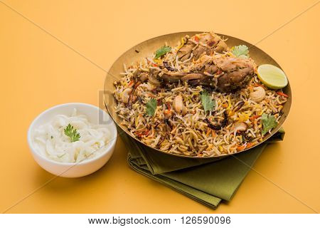 chicken biryani with leg piece, a favourite non veg dish in india