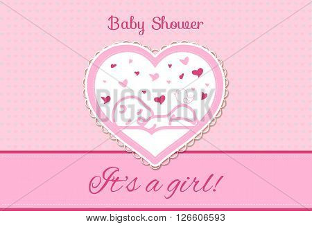 Cute Baby Shower Invitation Card Design Template