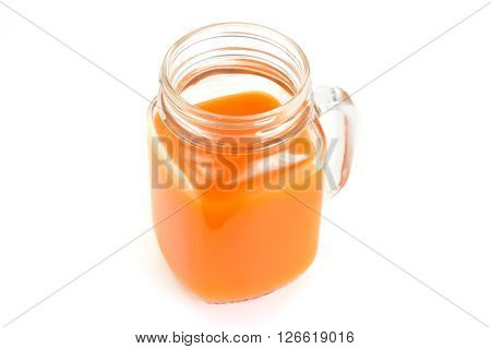 Healthy food: pumpkin juice, apple, orange, multifruit. Studio Photo