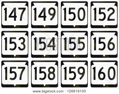 Collection Of Wisconsin Route Shields Used In The Usa