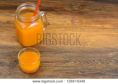 Healthy food: pumpkin juice, apple, orange, multifruit. Studio Photo