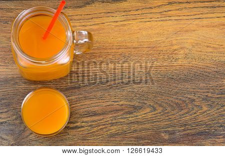 Healthy food: pumpkin juice, apple, orange, multifruit. Studio Photo